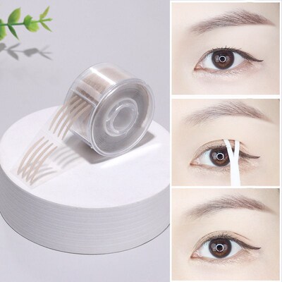 600pcs Eye Lift Strips Double Eyelid Tape Clear Gray Eyelid