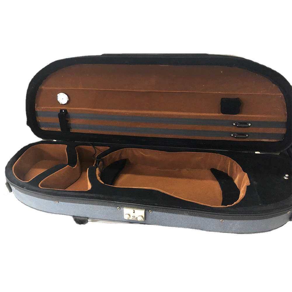 通灵 小提琴高档泡沫琴盒 半月形状  防摔 内饰高档绒布盒子