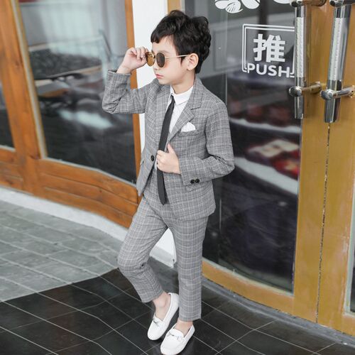 3-11y Kids Pant Blazers Set Spring Autumn Boys Blazer + Pant