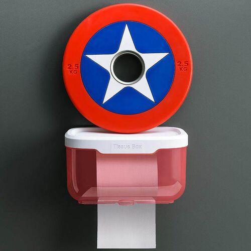 Waterproof Bathroom Tissue Box, No-Drill Toilet Paper Dispen