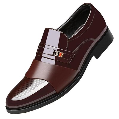 2023 formal dress black leather man loafers shoes for men