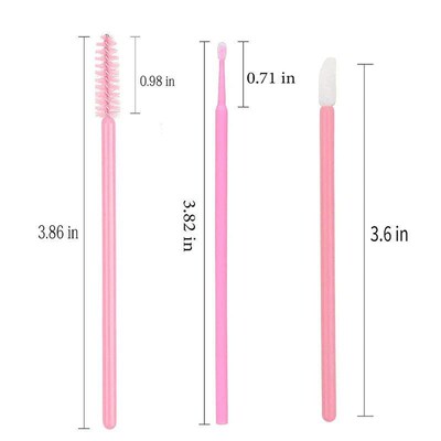 200pcs Disposable Brushes Set Mascara Wands Lip Brushes Micr