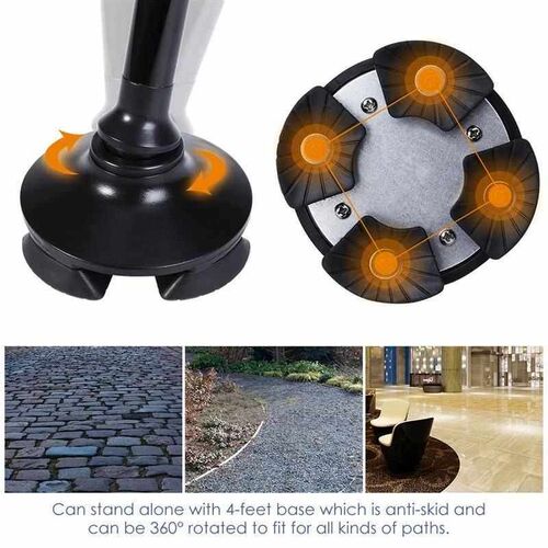 Collapsible Telescopic Folding Cane Elder Cane LED Walking T