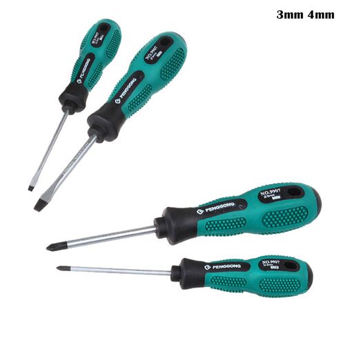 (1PCS) 3mm 4mm Slotted Phillips Screwdriver Durable Flat Cro