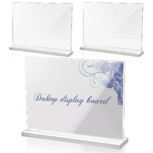 3 Pcs Table Display Stand Transparent Sign Holder Acrylic