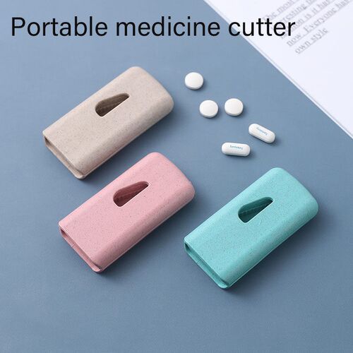 1PC Medicine Pill Holder Tablet Cutter Splitter Pill Case Mi