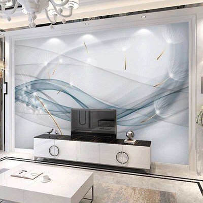 Custom 3D Photo Wallpaper Fashion Lines Dandelion TV Backgr