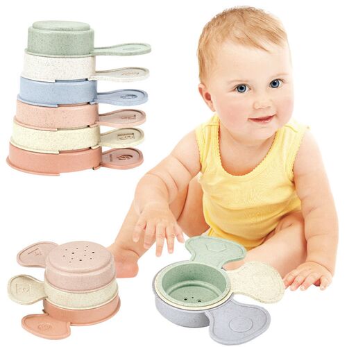 Baby Bath Toys Stacking Cup Toys Colorful Early Educational
