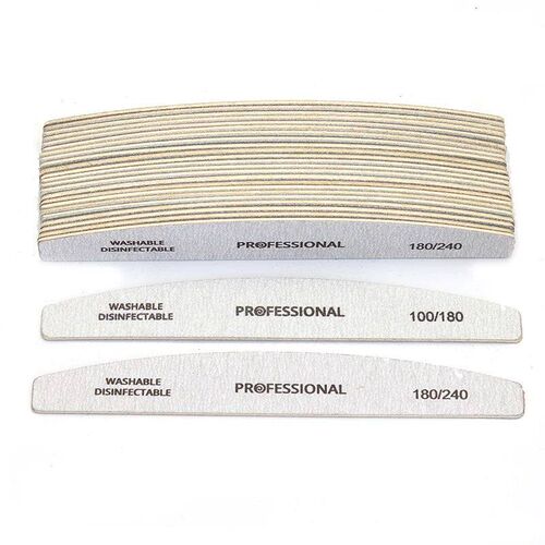 10pcs/Lot Wooden Nail Files Professional Nail Buffer 100/180