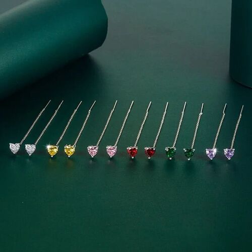 2023 New rend Small Color Zircon Ear Thread Tassel Ladies Ea