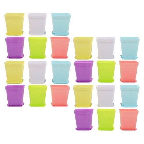 24 Pcs Colorful Seedling Pots Rectangular Space Saving