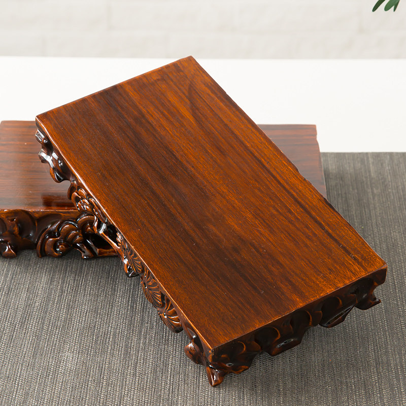 可挖槽实木底座盆景泰山石头古玩笔长方形纯手工根雕摆件木托架子,家居饰品,木雕,淘宝优惠券,粉丝福利购,淘宝优惠卷