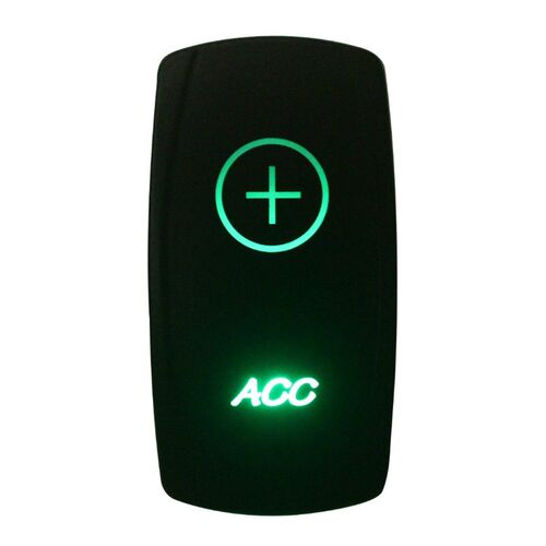 Fridge Green Led 12v/24v Toggle Rocker Push Switch 5 Pins S