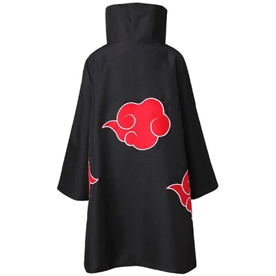 Akatuki Uchiha Itachi Cloak for Kid Adult Long Black Robe Ca