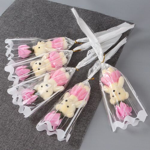 Chinese Valentines Day Single Bear Rose Soap Flower Floor P