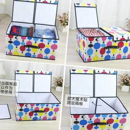 Household cloth cover foldable storage box for clothes-