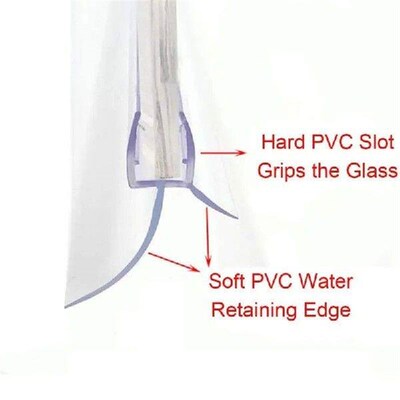 Shower Screen Door Seal Strip PVC Frameless Shower Door