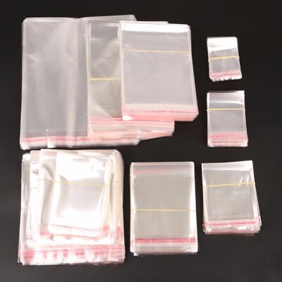 Storage Bags Clear Self Adhesive Seal Plastic Packaging Bag