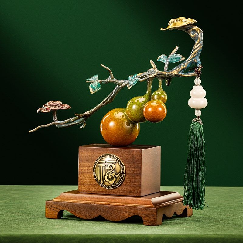 福禄如意黄铜葫芦摆件工艺品酒柜客厅玄关博古架装饰新居乔迁礼品,家居饰品,装饰摆件,淘宝优惠券,粉丝福利购,淘宝优惠卷