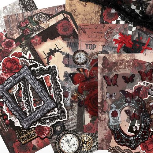 Paper Stickers DIY Itabag Insert Material Retro Lace Ribbon