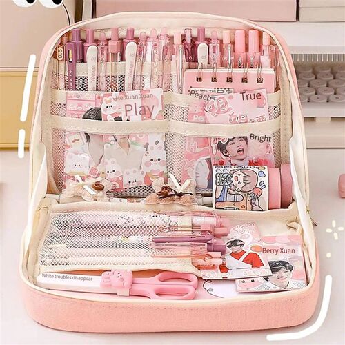 Large Capacity Kawaii Pencil Case Cosmetic Bag Cute  Pen Pou