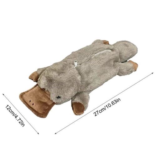 Cute Platypus Pencil Case Cosmetic Bag Plush Pen Pouch Large