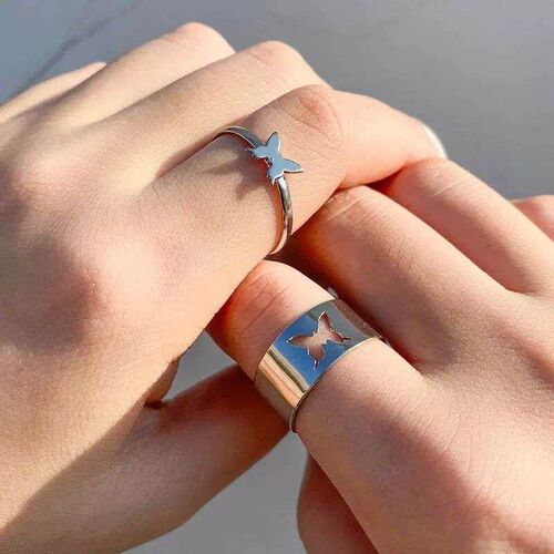 Rock Hiphop Chain Anel Multi-layer Adjustable Open Finger Ri