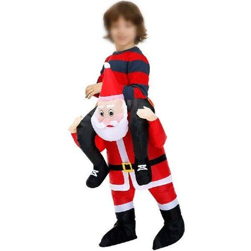 Cheerful Inflatable Santa Claus and Snowman Costume for