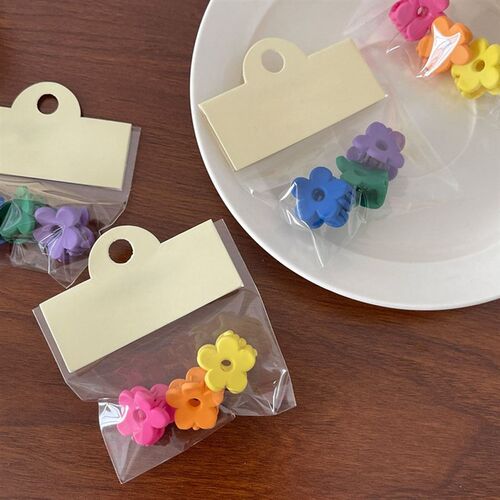 3Pcs Sweet Mini Flower Hair Clips for Women Hair Claw Chic B