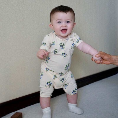 Babys Short-sleeved jumpsuit Summer Thin Clothes for Boys a