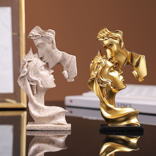 Lovers Statue Mini Resin Crafts Sculpture Small Ornaments Ho