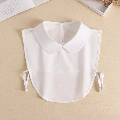 Fashion 2023 Front Tie White Fake Collar for Women Stand Det