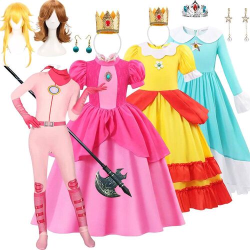 Game Role Play Peach Princess Dress for Girls Daisy