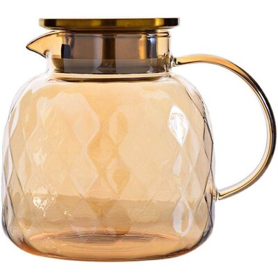 Diamond Texture Glass Teapot Set Hot Cold Water Water Jug.