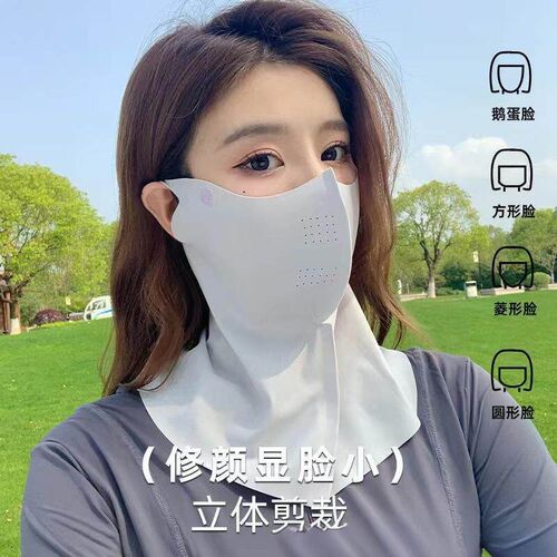 Womens Full Face Sun Protection Mask, Long Style, Breathabl