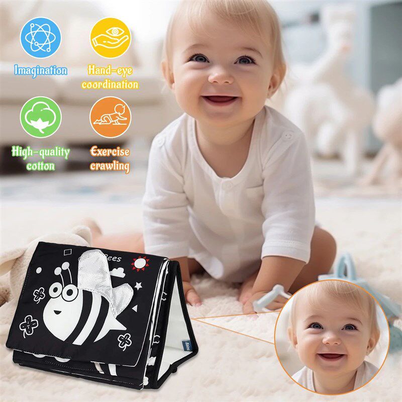 Baby Floor Mirror Sensory Toys Tummy Time for Babies Montess - 实物图