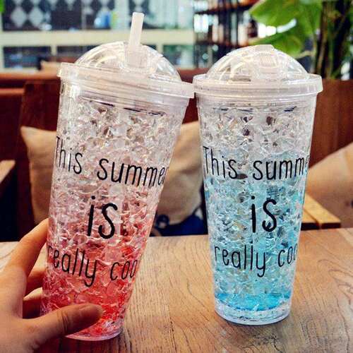 winter ice cup milk tea cup ice cool cup double cup female