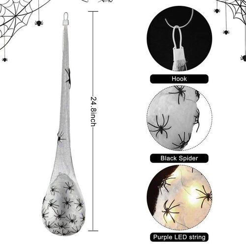 Halloween Decoration Hanging Light up Spider Egg Sacs Outdoo