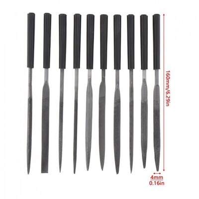 10pcs 140mm 160mm 180mm Trimming Steel File Set Semi-circula
