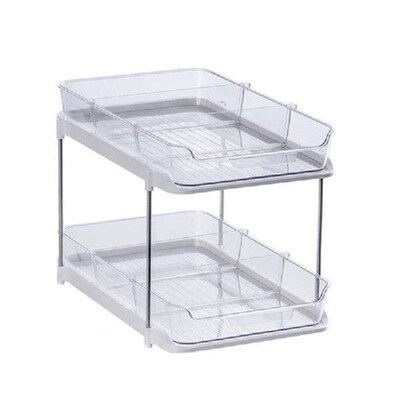 2-Tier Storage Organizers Multi-Purpose Bathroom Organizers