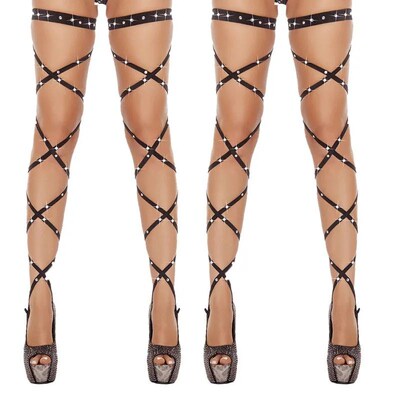 Hot Fishnet Sexy Bling Stockings Long Pantyhose Women Thigh-