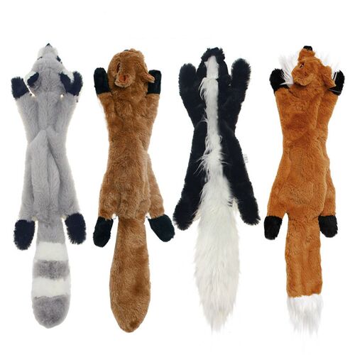 Funny Plush Pets Squeaky Toys Animal Shape Fox Lion Rabbit S