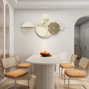 客厅高级创意壁挂装饰餐厅墙上挂件墙面壁饰创意沙发立体挂钟背景