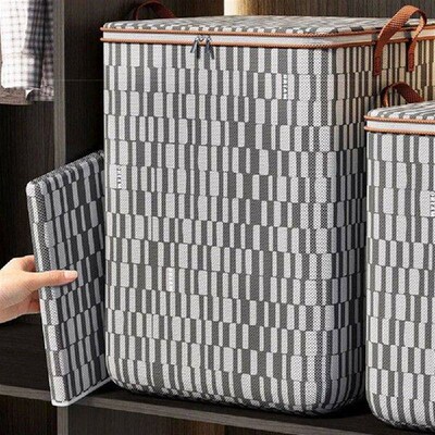 Houndstooth Clothes Quilt Bins Container Organizers with