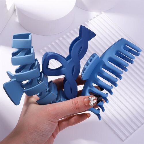 New Fashion Blue Korean Hair Clip Large Size Hair Claw Clip