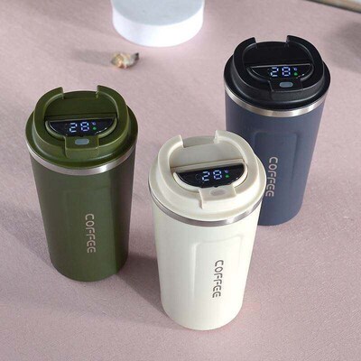 Stainless Steel Tumbler Coffee Mug Smart Travel Cup Temperat
