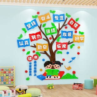 小学生文化墙贴光荣榜评比栏教室布置装饰励志标语班级之星照片墙