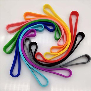 20*2CM硅胶扎带书本捆绑带固定弹力绳环形粉色强拉力橡胶捆绑圈