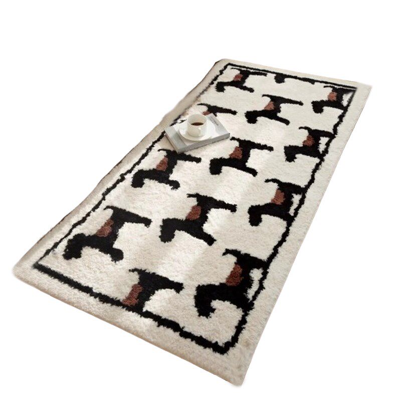 趣味小狗毛绒地毯卧室冬天加厚儿童床边毯长条阳台飘窗垫窗台垫,居家布艺,床边毯,淘宝优惠券,粉丝福利购,淘宝优惠卷