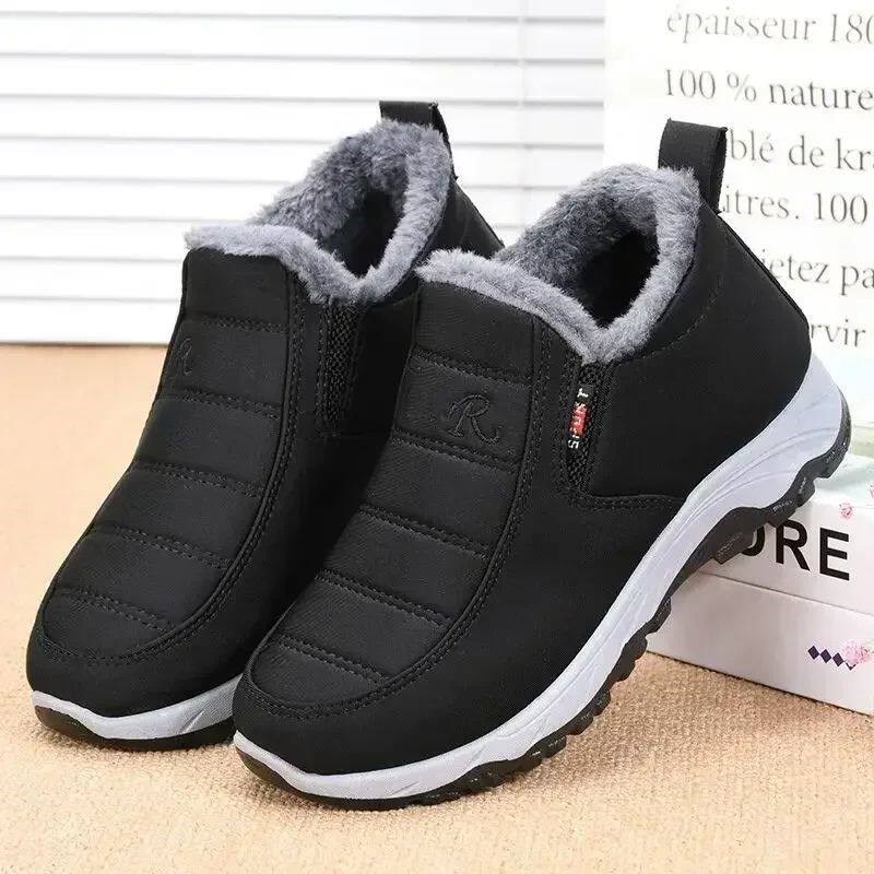 Fashion Men Snow Boots Warm Fur Winter Shoes For Women Unise图片